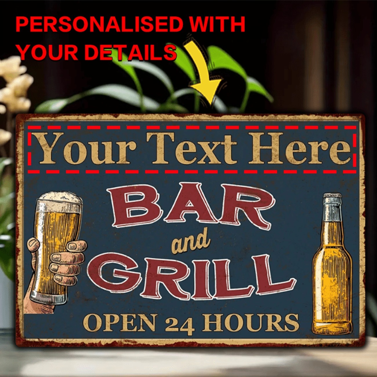 لافتة معدنية من الألومنيوم قاب - مراجعة Home Bar Accessories وسعره
