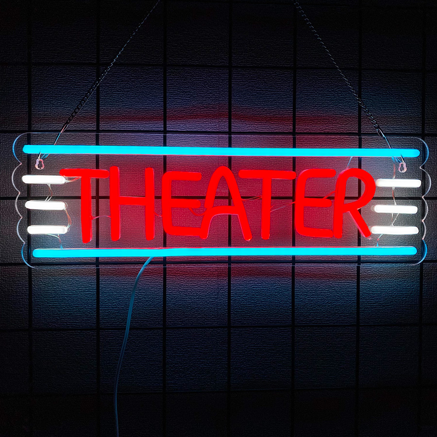 لافتة نيون للمسرح لتزيين الجدر - مراجعة Home Bar And Theater وسعره